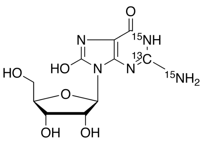 8-Hydroxy guanosine-13C,15N2