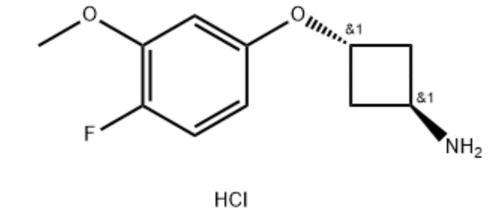 trans-3-(4-Fluoro-3-methoxyphenoxy)cyclobutan-1-amine hydrochloride