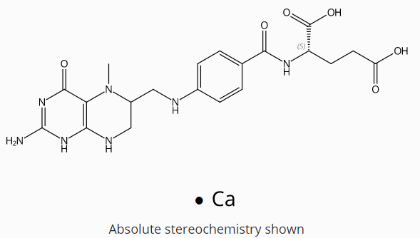 5-Methyltetrahydrofolic acid calcium salt