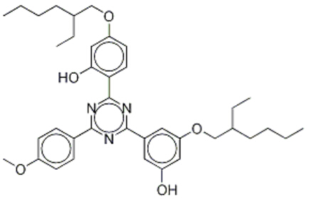 Bis-ethylhexyloxyphenol methoxyphenyl triazine